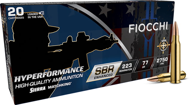 cchi Hyperformance .223 Rem 77 Grain Hollow Point Boat Tail Brass Rifle 20 Rounds Ammo