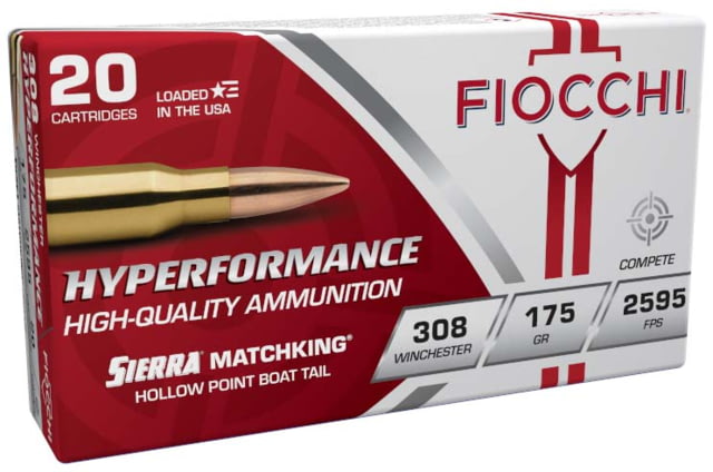 cchi Hyperformance Hunt .308 Winchester 175 Grain HPBT MK Brass Rifle 20 Rounds Ammo