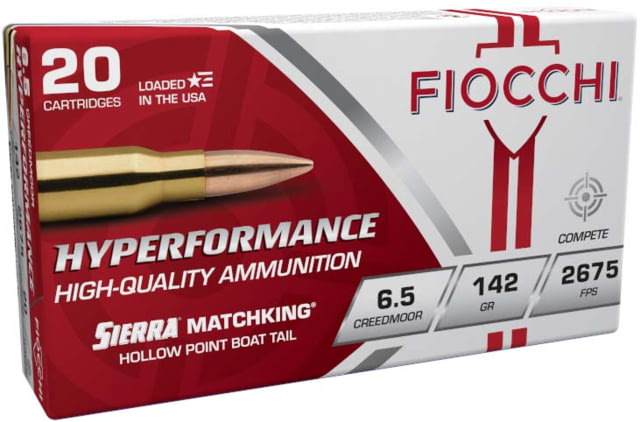cchi Hyperformance Hunt 6.5 Creedmoor 142 Grain BTHP Brass Rifle 20 Rounds Ammo
