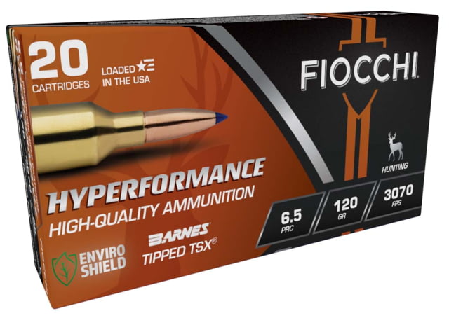 Fiocchi Hyperformance Hunt 6.5 PRC 120 Gr Rifle Centerfire Brass Rifle Ammo 20 Round cchi Hyperformance Hunt 6.5 PRC 120 Gr Rifle Centerfire Brass Rifle 20 Round Ammo