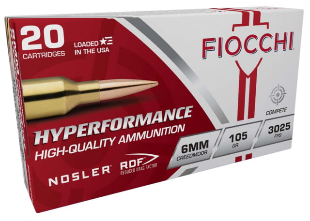 Fiocchi Hyperformance Match 6mm Creedmoor 105 Gr Rifle Centerfire Brass Rifle Ammo 20 Round cchi Hyperformance Match 6mm Creedmoor 105 Gr Rifle Centerfire Brass Rifle 20 Round Ammo