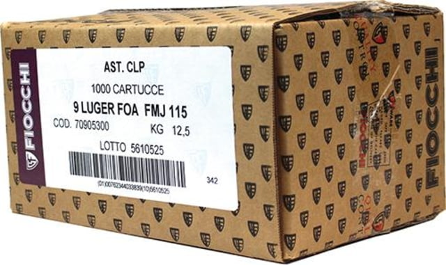 Fiocchi Pistol Shooting Dynamics Handgun Ammunition 9mm Luger 115 Gr FMJ 1200 Fps 1000/ct cchi Pistol Shooting Dynamics Handgun Ammunition 9mm Luger 115 Gr FMJ 1200 Fps 1000/ct Ammo