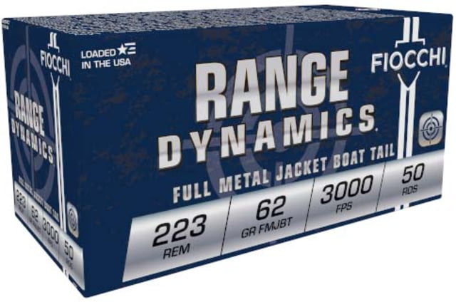 cchi Range Dynamics .223 Remington 62 Grain FMJBT Centerfire Rifle 50 Rounds Ammo