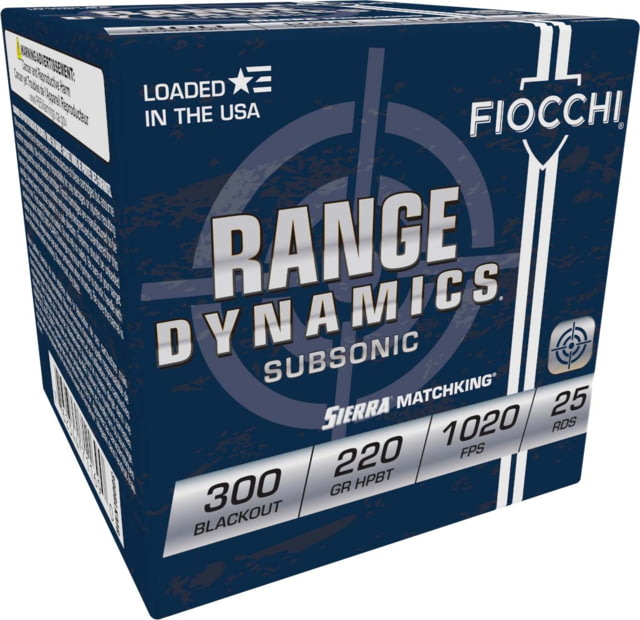 cchi Range Dynamics .300 Blackout 220 Grain BTHP Brass Rifle 25 Rounds Ammo