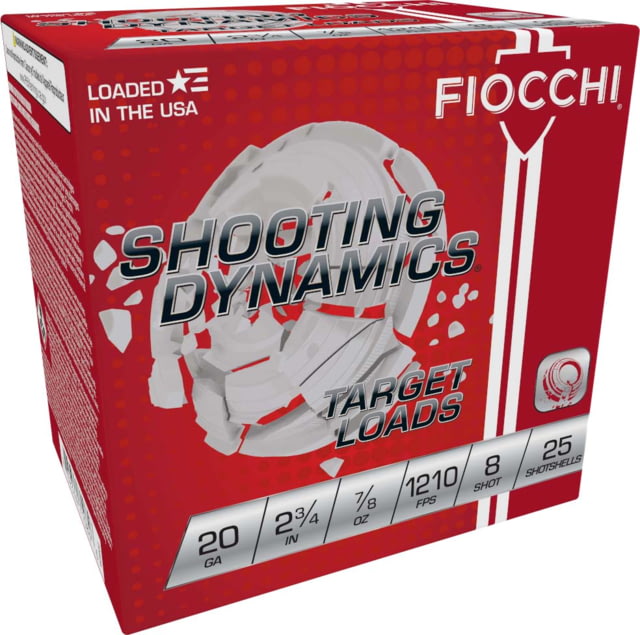 cchi Shooting Dynamics 20 Gauge 7/8oz 2.75in 8 Shot Shotgun 25 Rounds Ammo