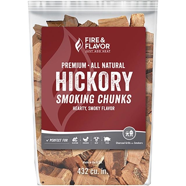 Fire & Flavor Wood Chunks Hickory 4 lbs Red