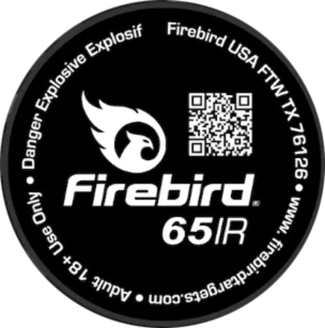 Firebird Targets Infra Red Biodegradable Instant Hit Recognition Flare Target Black/White 65mm - Firebird Targets