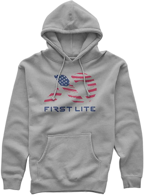 First Lite Flag Fill Hoody - Men's Grey Heather 2XL