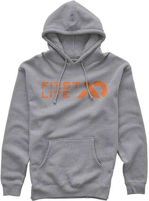 First Lite Horizontal Logo Hoody - Men's Grey Heather 2XL