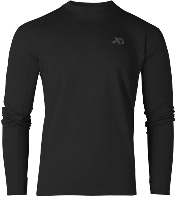 First Lite Kiln Long Sleeve Crew - Men's Black on Black Large