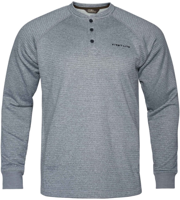 First Lite First Lite ThermaGrid Merino Henley - Men's Heather Grey 3XL - $108.00 at Optics Planet