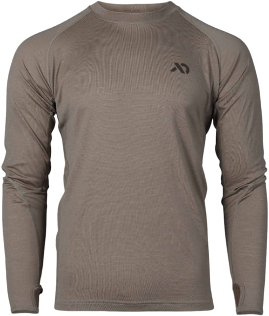 First Lite Wick Long Sleeve Crew - Men's Walnut Extra Large