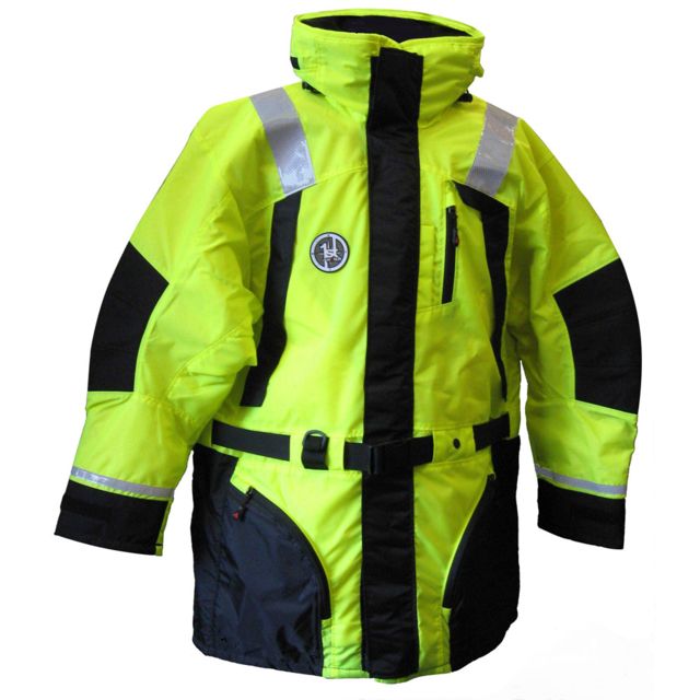Firstwatch Hi-Vis Flotation Coat - Hi-Vis Yellow/Black - Large