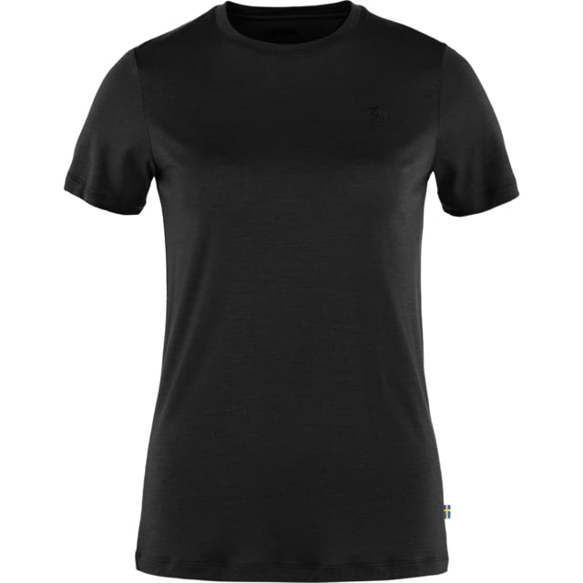Fjallraven Abisko Wool Short Sleeve - Women's Black Extra Large