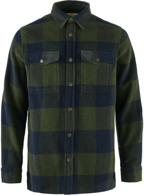 Fjallraven Fjallraven Canada Shirt - Mens Deep Forest/Dark Navy Small - $92.65 at Optics Planet