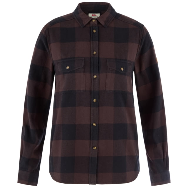 Fjallraven Fjallraven Ovik Heavy Flannel Shirt - Women's Black Oak-Black Extra Small - $130.00 at Optics Planet