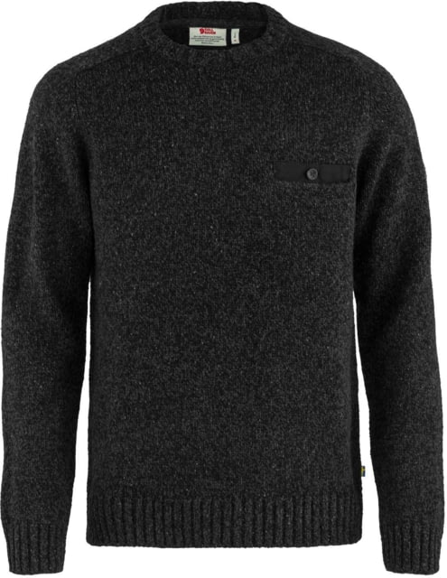 Fjallraven Fjallraven Lada Round-Neck Sweater - Men's Black Small - $195.00 at Optics Planet