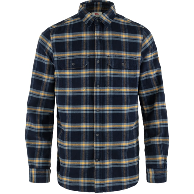 Fjallraven Ovik Heavy Flannel Shirt - Men's Dark Navy-Buckwheat Brown 2XL
