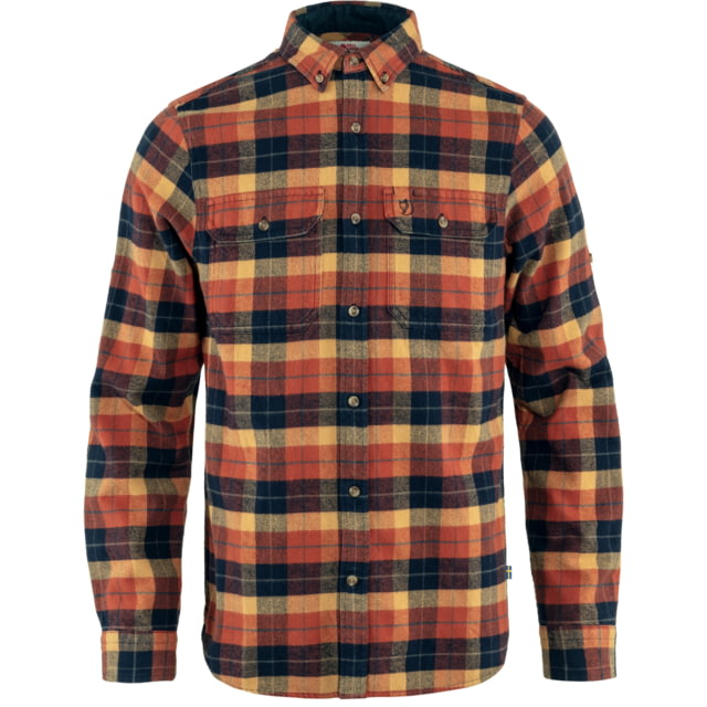 Fjallraven Singi Heavy Flannel Shirt - Men's Autumn Leaf-Dark Navy Medium