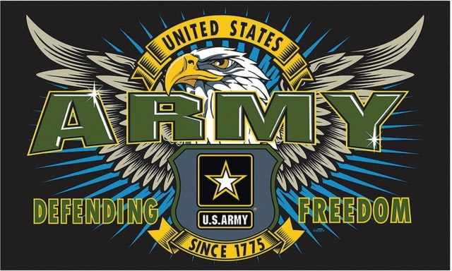 Flags Mission First Army Flag 3in X 5in Two Metal Grommets U.S Army Artwork Polyester Construction - Flags