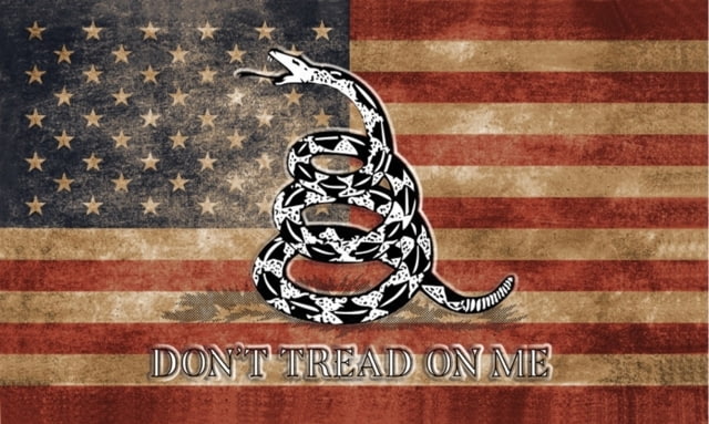 Flags USA Vintage Gadsden Flag 3' X 5' Usa Vintage Flag With Gadsden Artwork Two Metal Grommets Polyester Construction - Flags