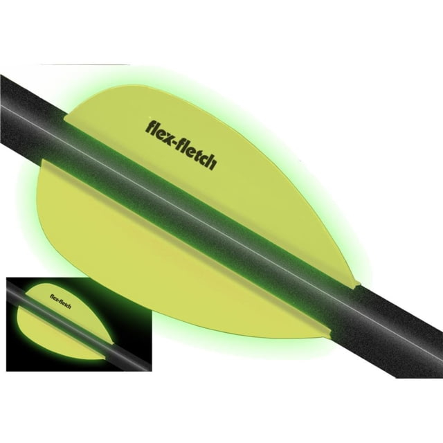 Flex Fletch Flash Vane 2 in Glow in the Dark Pack of 36