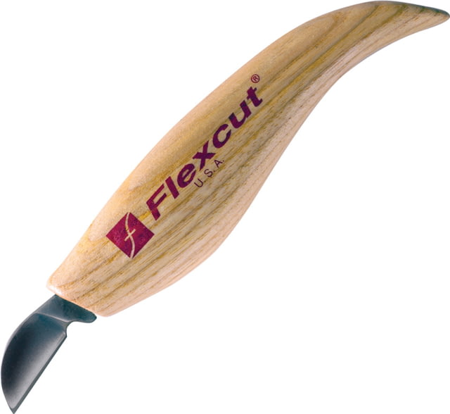 Flexcut Chip Carving Knife 1 1/8" high carbon steel blade Ergonomic wood handle - Flexcut