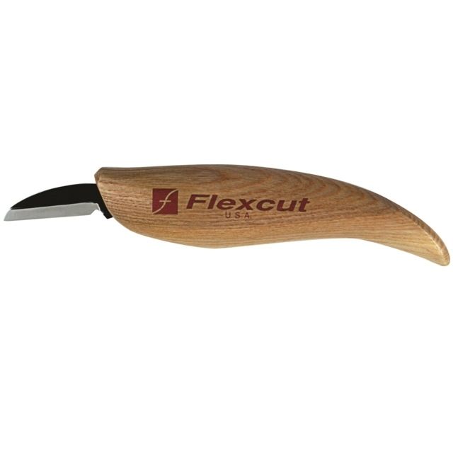 Flexcut Cutting Fixed Blade Knife6.125inCarbon Steel Cutting BladeErgonomic Wood Handle FLEX - Flexcut
