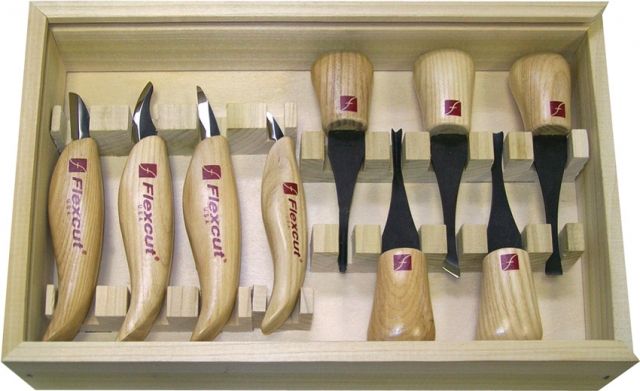 Flexcut Deluxe Palm and Knife Set FLEX - Flexcut
