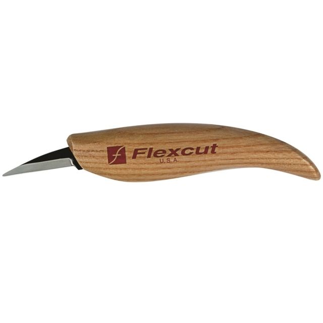 Flexcut Detail Fixed Blade Knife6.125inHigh Carbon Steel BladeErgonomic Wood Handle FLEX - Flexcut