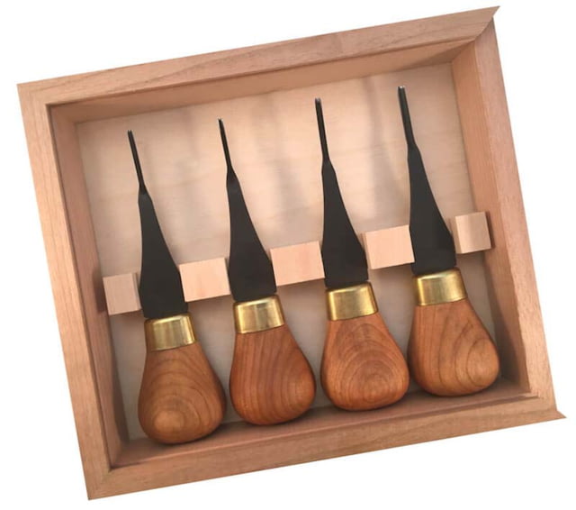 Flexcut Premium Micro-Palm Set Knob Cherry Wood Handles - Flexcut