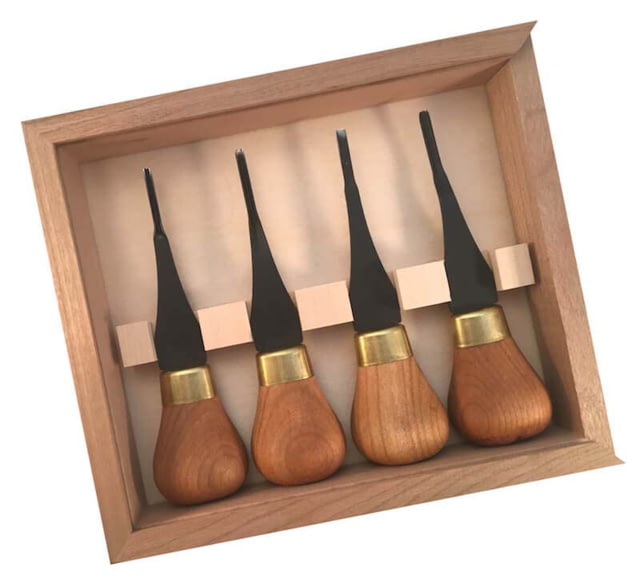 Flexcut Premium Mini-Palm Set Knob Cherry Wood Handles - Flexcut