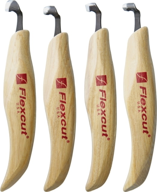 Flexcut Right-Handed Four Piece Scorp Knife Set - Flexcut