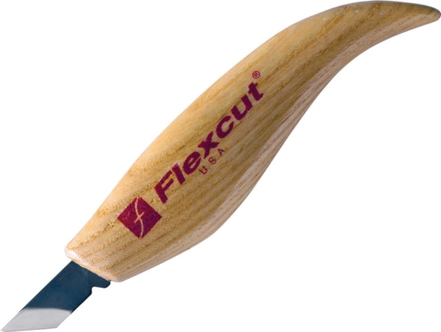 Flexcut Skew Knife 5 3/4in Overall 1in High Carbon Steel Blade Used For Taking More Vertical Cuts Where Space Is Limited For A Conventional Whittling - Flexcut