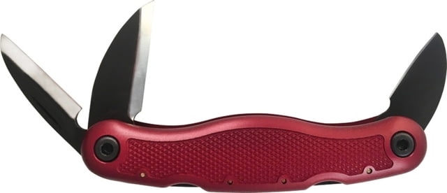 Flexcut Spoon Carvin Jack Knife SS Blade Red Aluminum Handle 4.25in Closed Lockback Includes Deep Hook Knife Hook Knife Detail Knife - Flexcut
