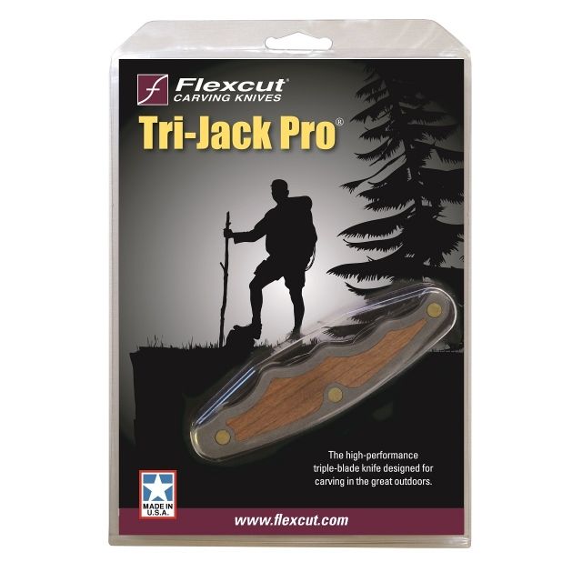 Flexcut Tri-Jack Pro Fixed Blade Knife4.25in closedMultitool Blade Black Alum Handle FLEX - Flexcut
