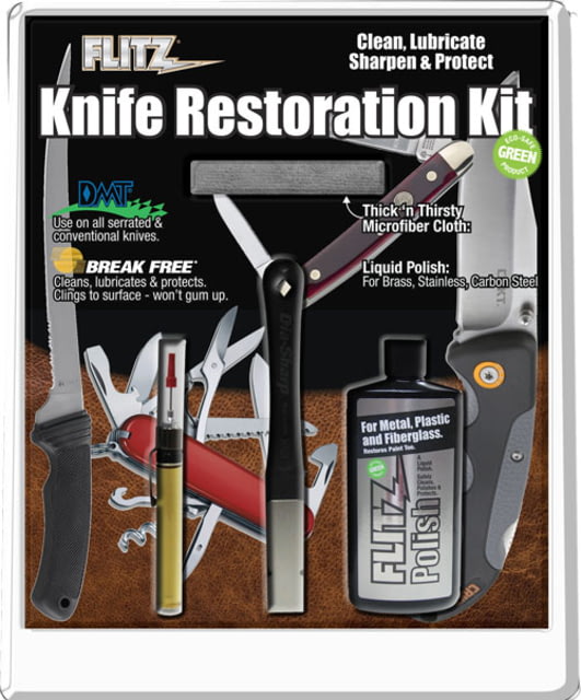 Flitz Knife Restoration Kit Clean Sharpen Oil KR