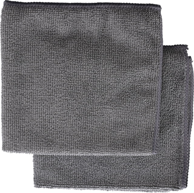 Flitz Microfiber Towel Gray 12 in x 12in 2 Pack Microfiber Construction