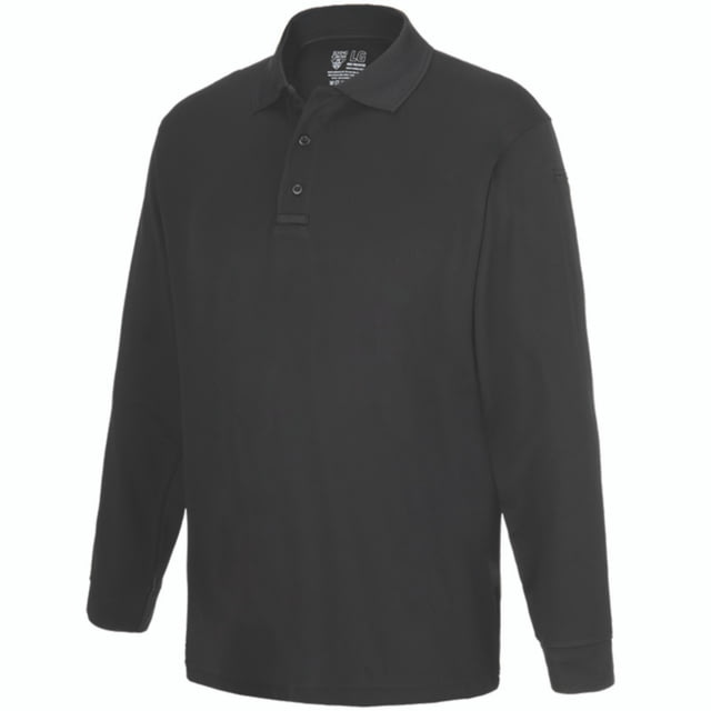 Flying Cross Long Sleeve Impact Polo Shirt - Men's Black Medium