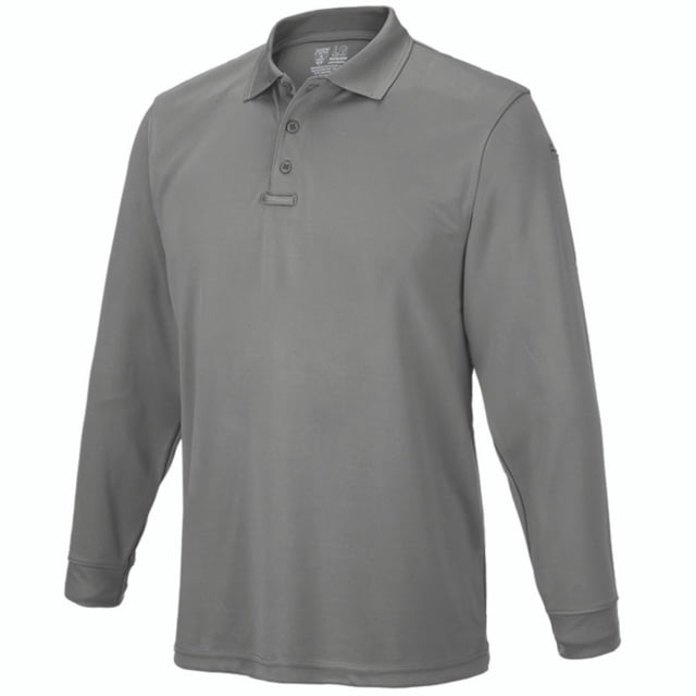 Flying Cross Long Sleeve Impact Polo Shirt - Men's Gray Large