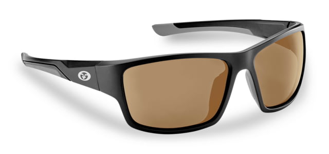 Flying Fisherman  Sand Bank Polarized Sunglasses Matte Black Frame Amber Lens - Flying Fisherman