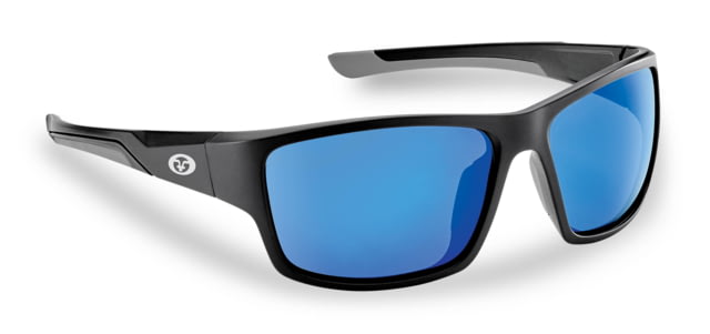 Flying Fisherman  Sand Bank Polarized Sunglasses Matte Black Frame Smoke-Blue Lens - Flying Fisherman