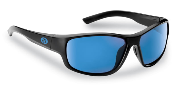 Flying Fisherman  Teaser Polarized Sunglasses Matte Black Frame Smoke-Blue Mirror Lens - Flying Fisherman