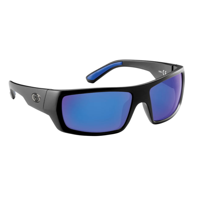 Flying Fisherman  Sargasso Sunglasses Matte Black Frame Smoke-Blue Mirror Lens AcuTint Polarized Lens System - Flying Fisherman
