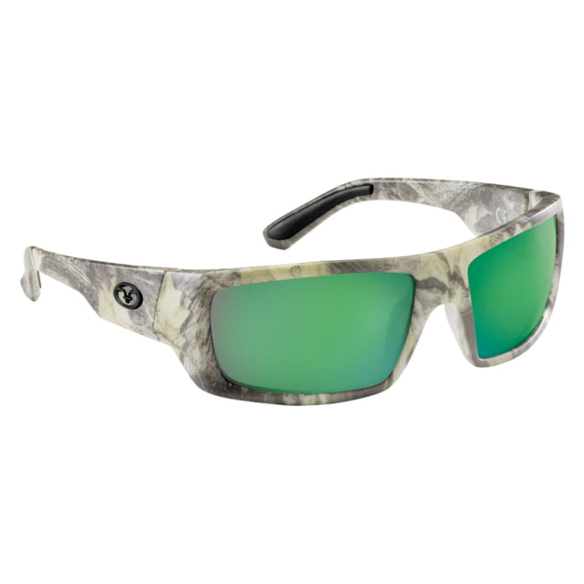 Flying Fisherman  Sargasso Sunglasses Matte Camo Frame Amber-Green Mirror Lens AcuTint Polarized Lens System - Flying Fisherman