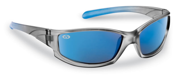Flying Fisherman  Buoy Jr Angler Polarized Sunglasses Gray-Blue Frame Blue Mirror Lens - Flying Fisherman