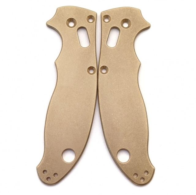 Flytanium Brass Scales for Spyderco Manix 2 Antique Stonewash - Flytanium