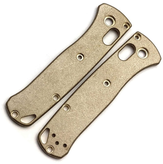 Flytanium Bugout Handle Scales Brass Fixed Blade Knife