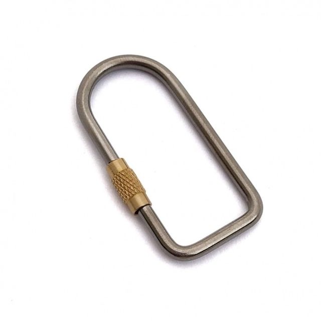 Flytanium Titanium Flat Oval Keyring w/ Screw Closure - Flytanium