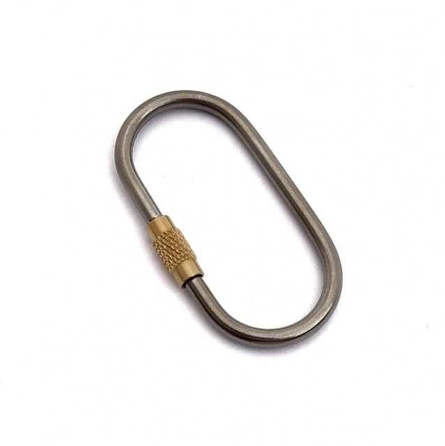 Flytanium Titanium Oval Keyring w/ Screw Closure